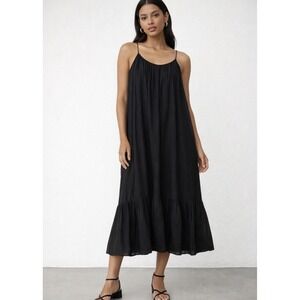 NWT Rhode Resort Lea Midi Dress Black XS Missing Belt